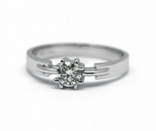 Zásnubní luxsní prsten s přírodním diamantem 585/2,78 gr J-22232-13