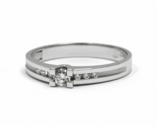 Zásnubní diamantový prsten s přírodním diamantem 585/1,96 gr J-21534-12