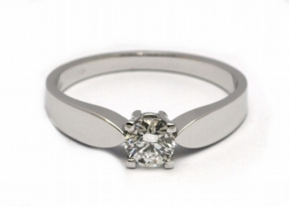 Zásnubní diamantový prsten s přírodním diamantem 585/2,66 gr J-21604-12