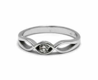 Zásnubní luxusní prsten s přírodním diamantem 585/2,27 gr J-21533-12