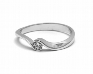 Dámský zásnubní prsten s přírodním diamantem 585/1,89 gr J-21536-13