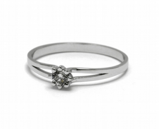 Dámský zásnubní prsten s přírodním diamantem 585/1,23 gr J-21541-12