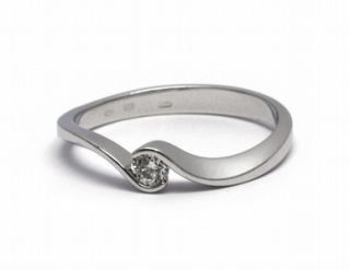 Exkluzivní zásnubní prsten s přírodním diamantem 585/1,89 gr J-20773-12