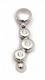 Diamantový zlatý přívěsek s pravými diamanty 585/1,93 gr J-21336-12