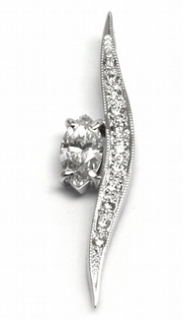 Diamantový zlatý přívěsek s pravými diamanty 585/1,64 gr J-20720-12