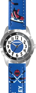 CLOCKODILE Dětské svítící modré chlapecké hodinky HOKEJ CWB0111