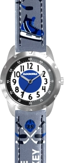 CLOCKODILE Dětské svítící šedé chlapecké hodinky HOKEJ CWB0112
