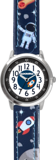 CLOCKODILE Svítící dětské tmavě modré chlapecké VESMÍR CWB0130