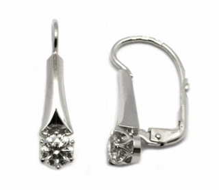 Diamantové náušnice s přírodními pravými diamanty 585/2,79 gr J-21355-12
