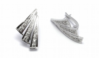 Diamantové náušnice s přírodními pravými diamanty 585/2,96 gr J-21283-12
