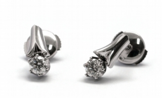Diamantové náušnice s přírodními pravými diamanty 585/2,71 gr J-21166-12