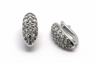 Diamantové náušnice s přírodními pravými diamanty 585/1,80 gr J-17950-12