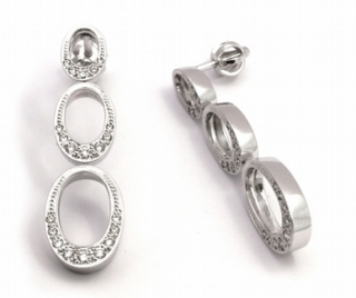 Zlaté luxusní náušnice s přírodními diamanty 585/5,03 gr J-20900-12