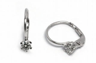 Diamantové náušnice s přírodními pravými diamanty 585/0,94 gr J-20690-12