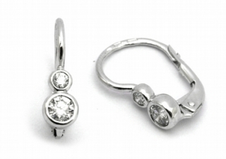 Diamantové náušnice s pravými diamanty "LUCKY" 585/1,43 gr J-20687-12