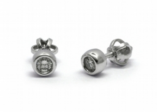 Diamantové náušnice s přírodními diamanty 585/1,35 gr J-20686-12
