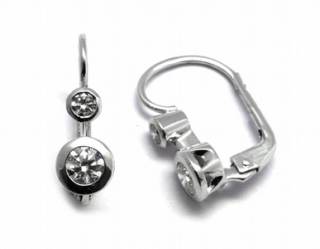 Diamantové náušnice s přírodními vzácnými diamanty 585/1,72 gr J-20698-12