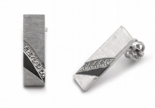 Luxusní náušnice s přírodními vzácnými diamanty 585/3,12 gr J-20214-11