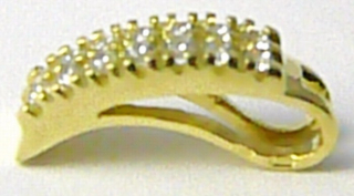 Klenoty Budín Luxusní silný zlatý přívěsek posetý zirkony 585/1,06 gr 246040607