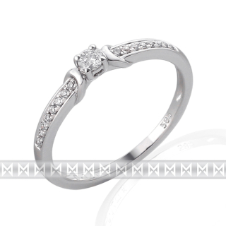 Klenoty Budín Zásnubní zlatý diamantový prsten posetý diamanty 17ks vel.53 3860836.0.53.99