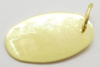 Klenoty Budín Hladký zlatý přívěsek (vhodný pro gravírování) 585/1,18gr HK3228