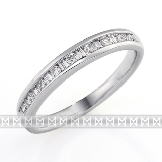 Luxusní dámský zlatý diamantový prsten s diamantem, bílé zlato brilianty 386167