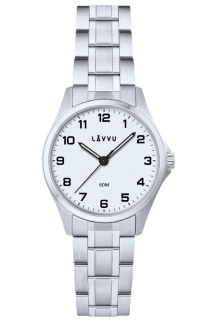 LAVVU Ocelové dámské náramkové hodinky GLIMT White LWL5080