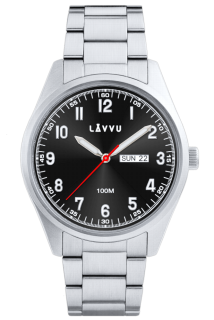 LAVVU Náramkové ocelové pánské hodinky FOSEN Dark Grey LWM0311