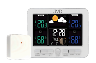JVD Digitální stříbrná rádiem řízená meteorologická stanice JVD RB6685.1 