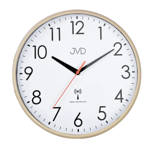 JVD Nástěnné rádiem řízené hodiny s plynulým chodem JVD RH502.1