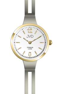 JVD Dámské luxusní zlacené titanové hodinky JVD J5034.3