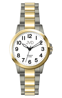 JVD Dámské luxusní zlacené titanové hodinky JVD J5035.2
