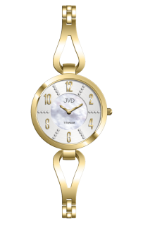 JVD Dámské luxusní zlacené titanové hodinky JVD J5036.3