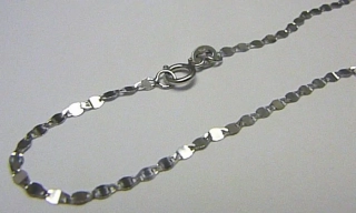 Klenoty Budín Dámský pevný zlatý náramek z bílého zlata 585/0,58gr 18cm H172