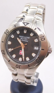 GROVANA Luxusní pánské švýcarské ocelové hodinky Swiss Alipne Millitary by Grovana 1501.1137