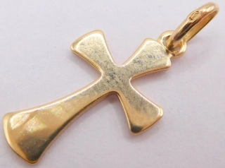 Klenoty Budín Dámský zlatý přívěsek křížek 585/0,71gr HK3285