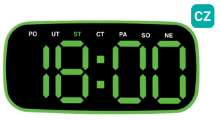 JVD Digitální budík do sítě s LED podsvícením a češtinou JVD SB112.1