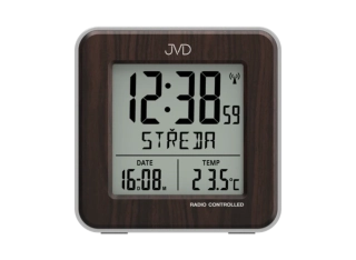 JVD Digitální rádiem řízený budík v imitaci dřeva s češtinou JVD RB9351.1